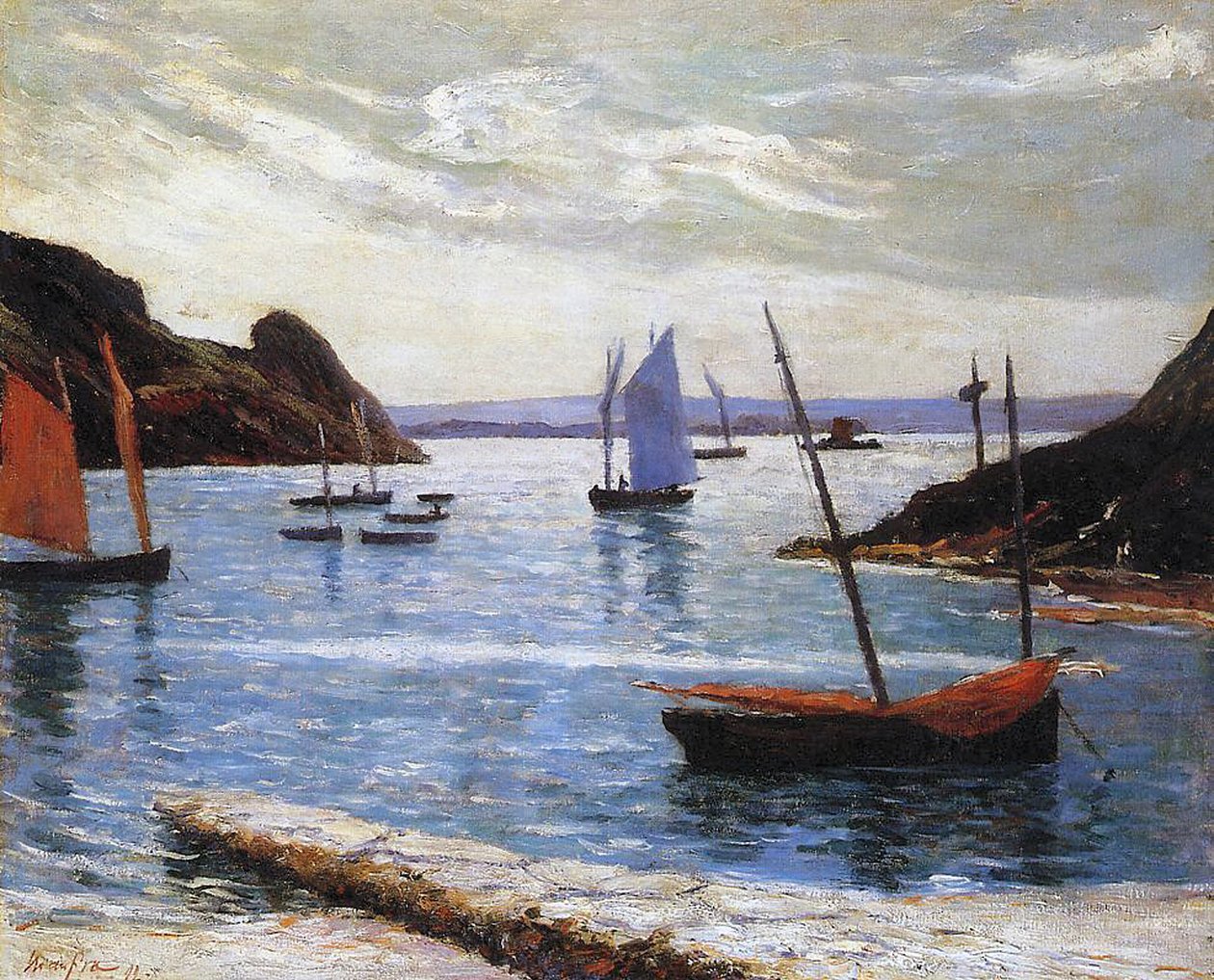 Přístav, ostrov Brehat, Bretaň, 1892 od Maxime Emile Louis Maufra