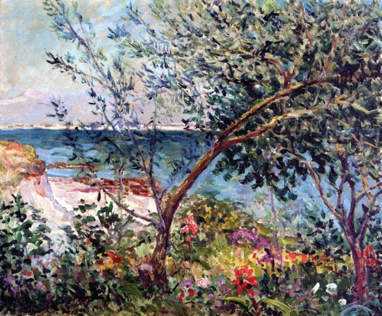 Umělcova zahrada v Bretani od Maxime Emile Louis Maufra