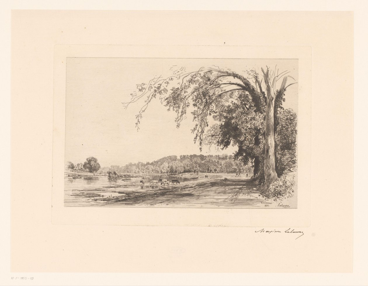 Pohled na Richmond Richmond (název na objektu) od Maxime François Antoine Lalanne (signed by artist)