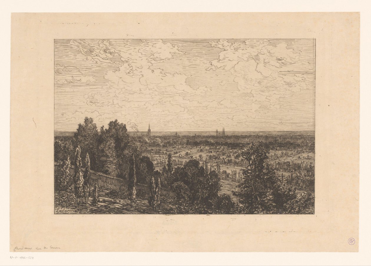 Pohled na Cenon Bordeaux Vue de Cenon od Maxime François Antoine Lalanne
