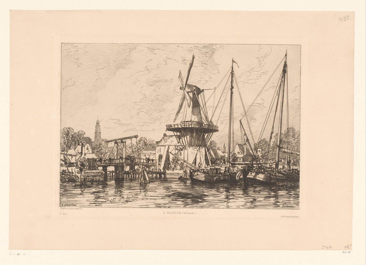 Pohled na Haarlem À Haarlem (Hollande) (název na objektu) od Maxime François Antoine Lalanne