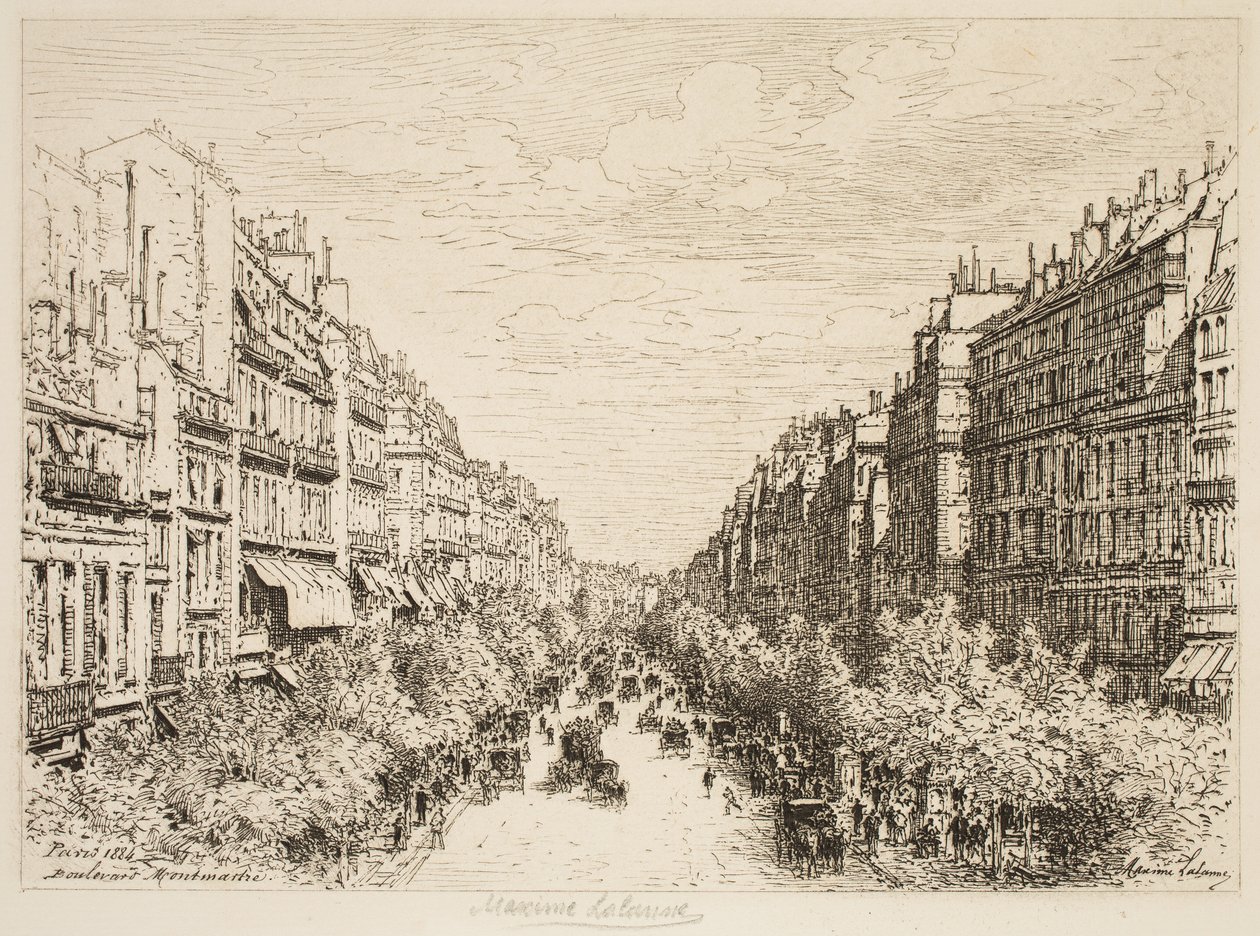 Boulevard Montmartre, Paříž od Maxime Lalanne