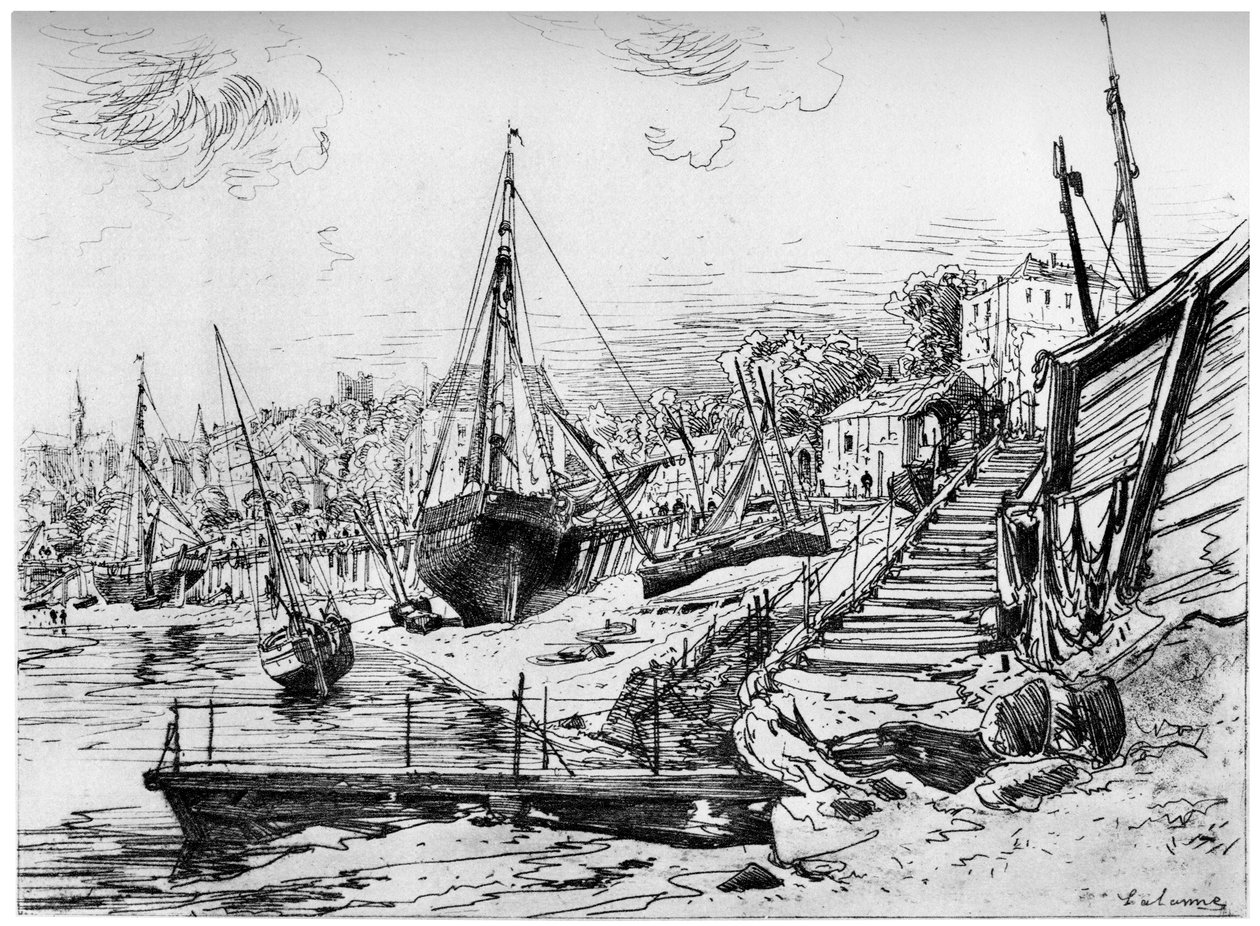 Concarneau, c1850-1895 1924 od Maxime Lalanne