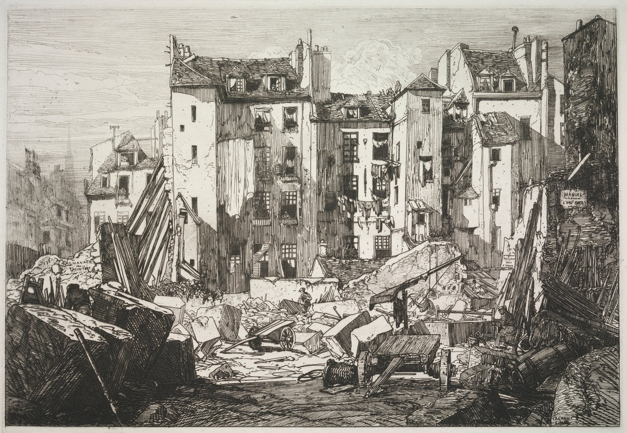 Demolice pro otevření Rue des Écoles od Maxime Lalanne