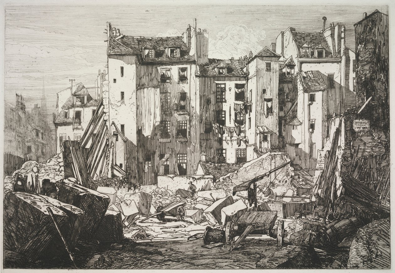 Demolice pro otevření Rue des Écoles, 1862. od Maxime Lalanne