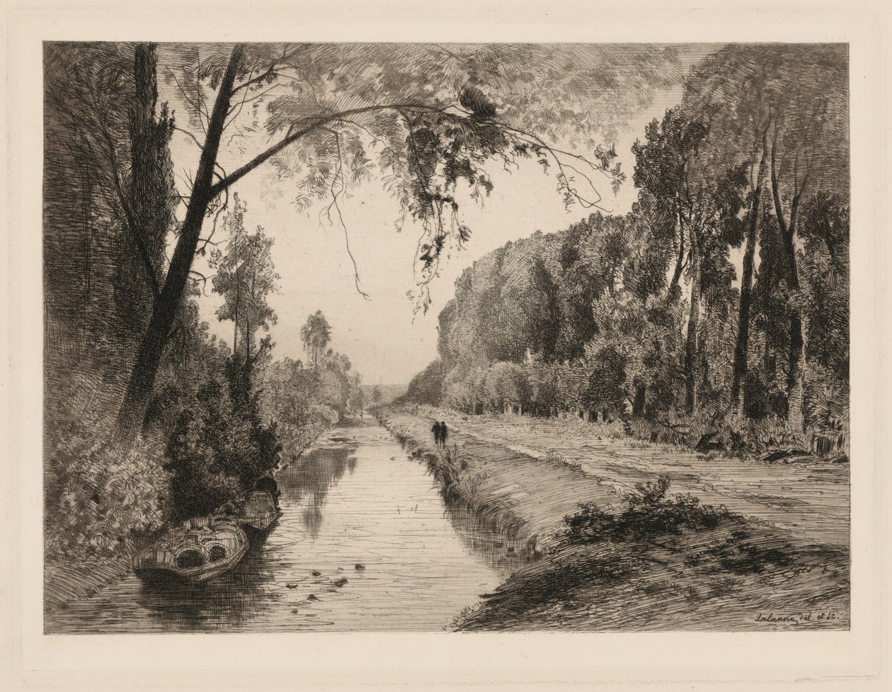 Kanál v Pont-Saint-Maxence od Maxime Lalanne