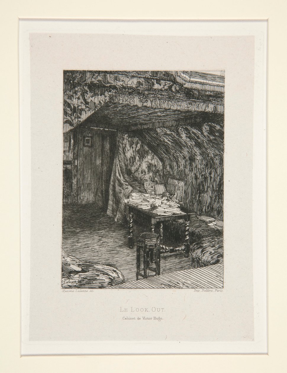 Le look out, kabinet Victora Huga (The Look-Out, Office of Victor Hugo), pl. 9 z apartmá Chez Victor Hugo (Victor Hugo od Maxime Lalanne
