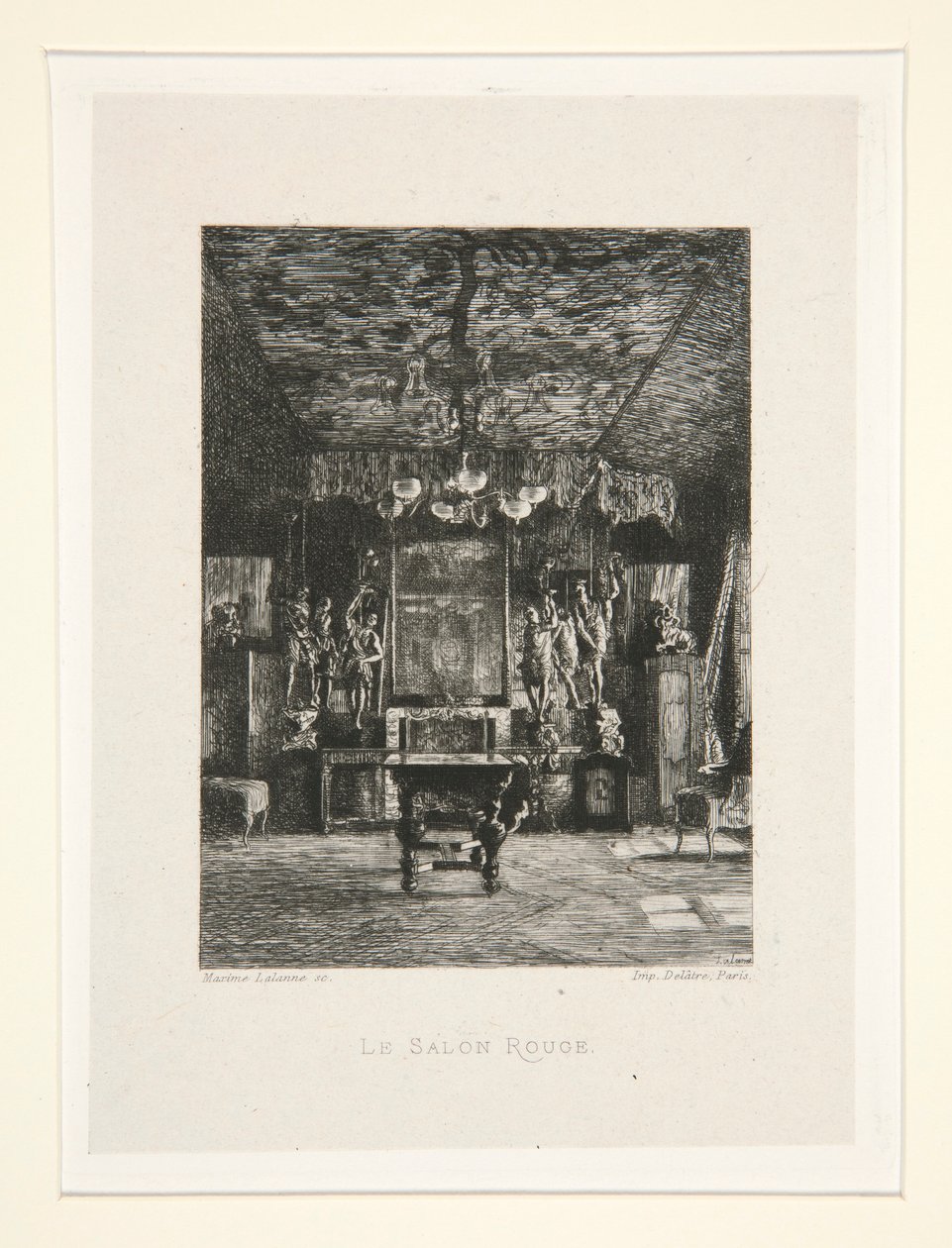 Le salon rouge (Červený pokoj), pl. 5 z apartmá Chez Victor Hugo (Victor Hugo od Maxime Lalanne