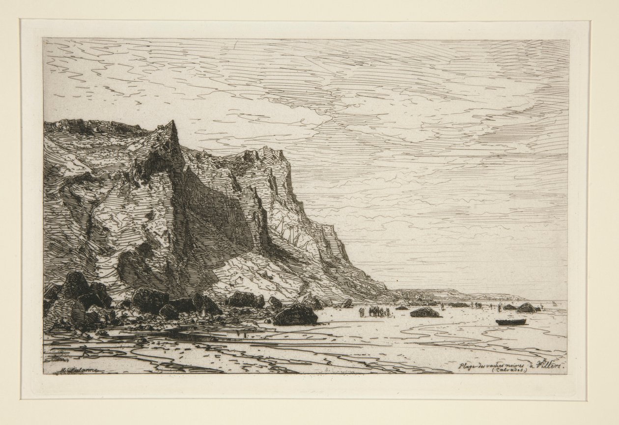 Pláž černých krav? Villers (Calvados) (Pláž černých krav ve Villers [Cavaldos]) od Maxime Lalanne