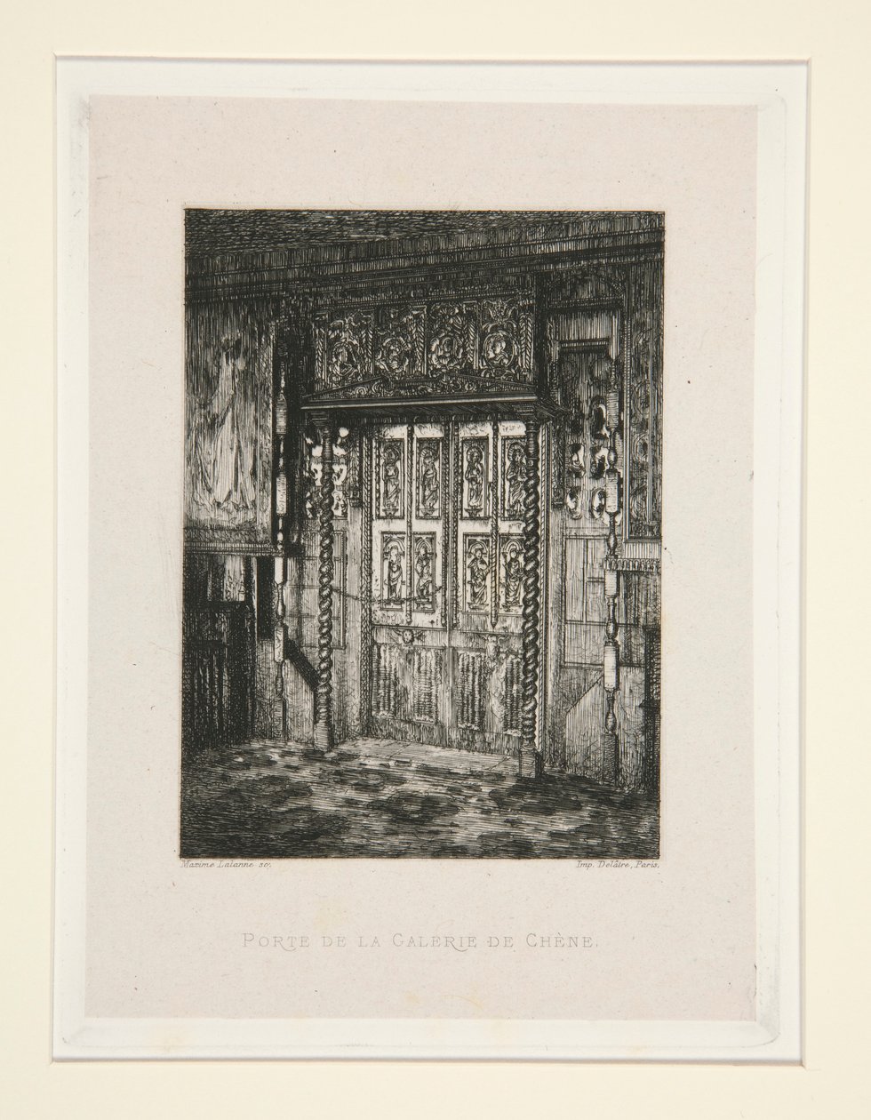 Porte de la galerie de ch?ne (Dveře dubové galerie), pl. 8 z apartmá Chez Victor Hugo (Victor Hugo od Maxime Lalanne