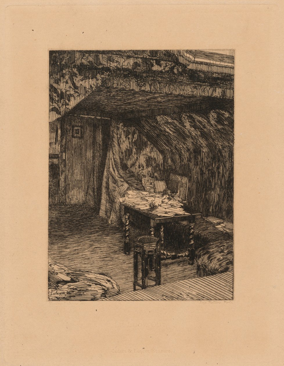 Der Ausguck (Das Büro von Victor Hugo) od Maxime Lalanne
