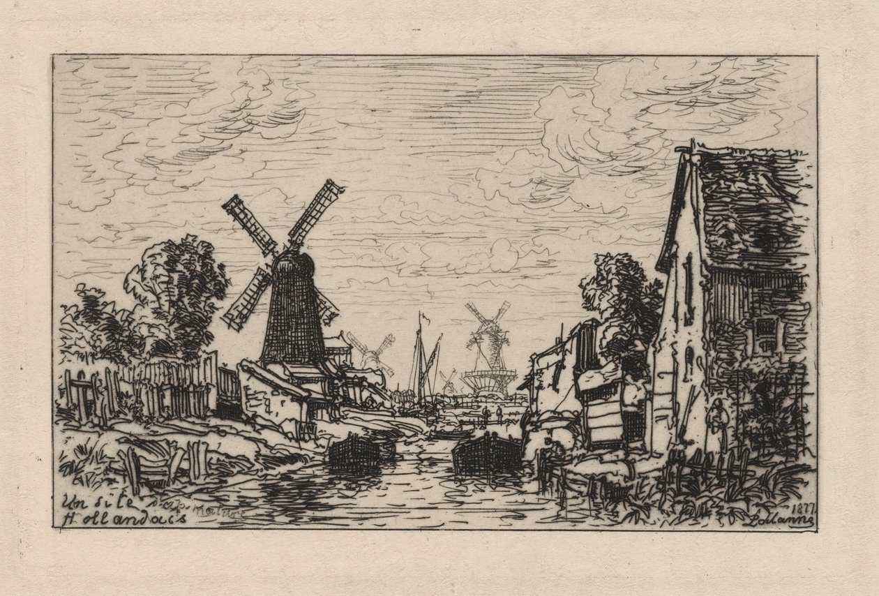 Nizozemský pohled, Zaandam od Maxime Lalanne