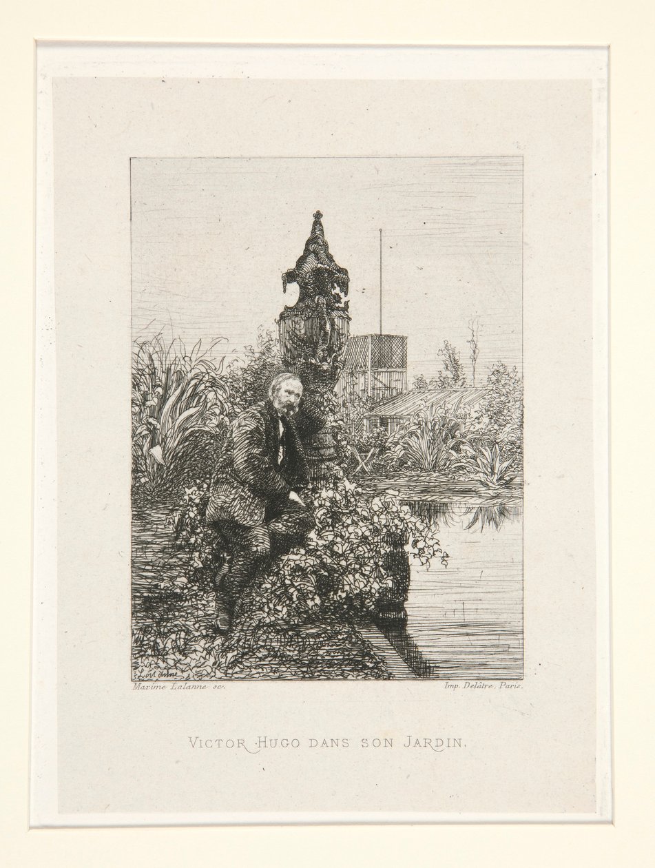 Victor Hugo dans son jardin (Victor Hugo in His Garden), pl. 12 z apartmá Chez Victor Hugo (Victor Hugo od Maxime Lalanne
