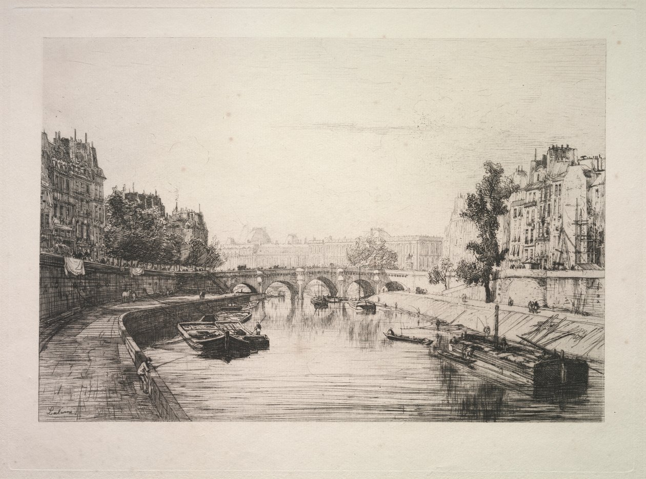 Pohled z mostu St. Michel od Maxime Lalanne