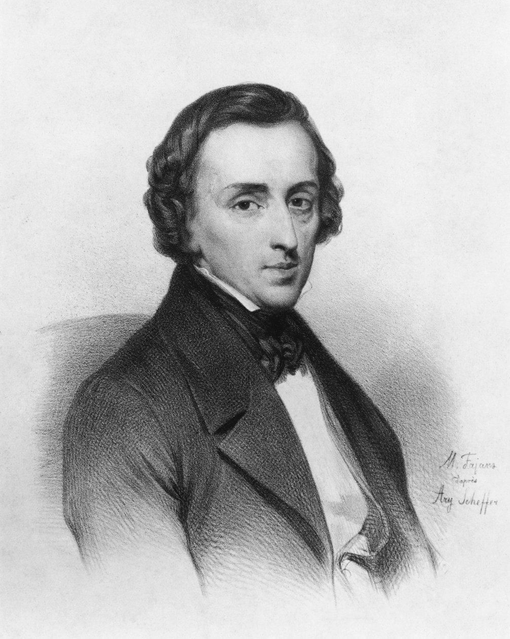 Frederic Chopin, po Ary Scheffer (1795-1858) od Maximilian Fajans