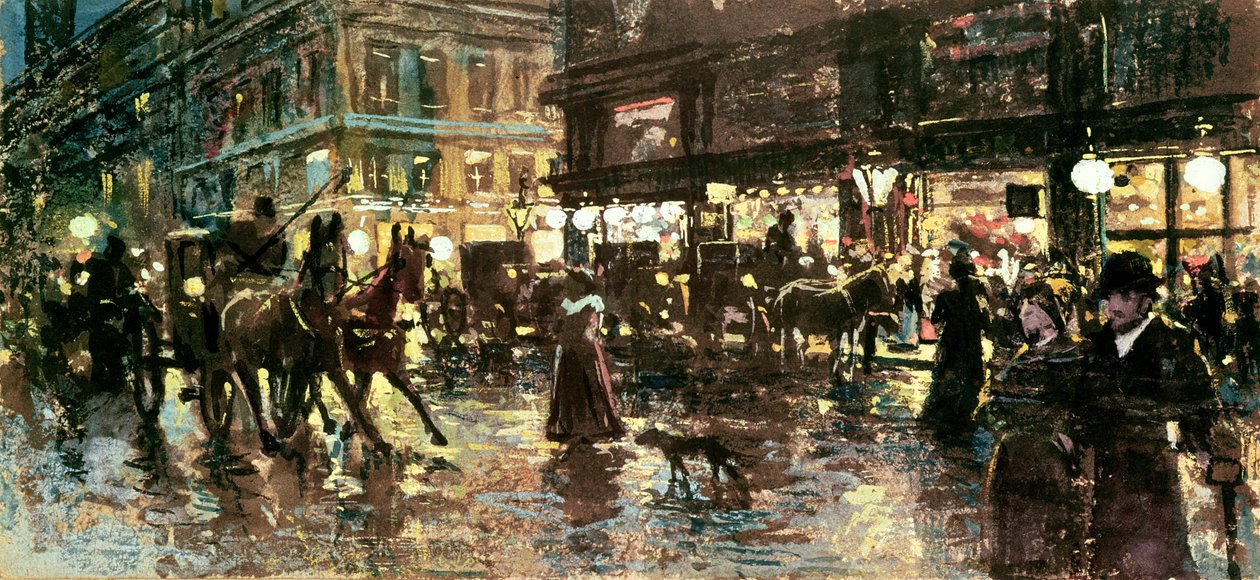 Ringstrasse v noci, Vídeň od Maximilian Lenz