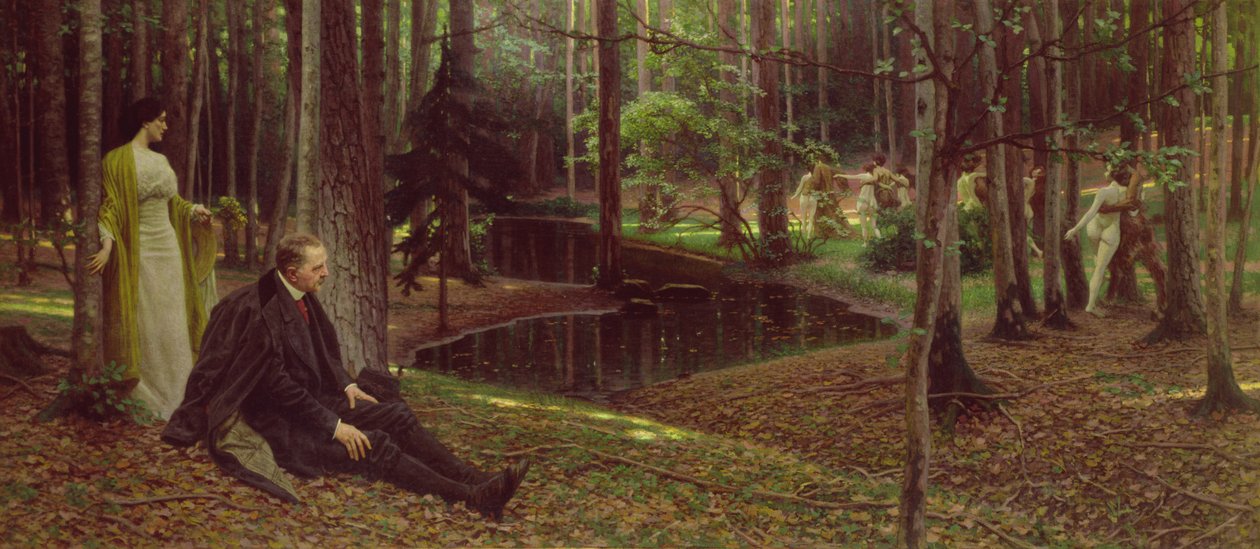 Malíř Freidrich Konig (1847-1941) a Ida Kubelweiser a dřevo, kolem 1910 (o/c) od Maximilian Lenz