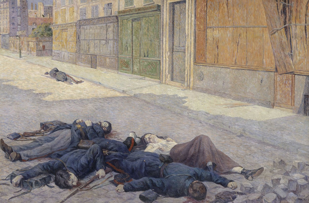 Ulice v Paříži v květnu 1871 od Maximilien Luce
