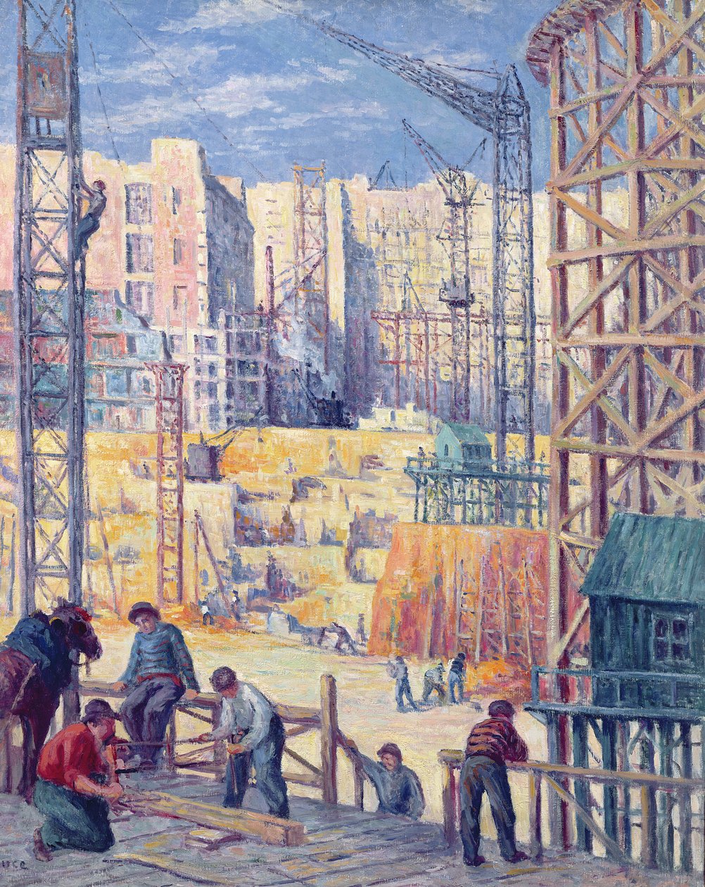 Staveniště v Paříži, quai de Passy, ​​​​1907 od Maximilien Luce