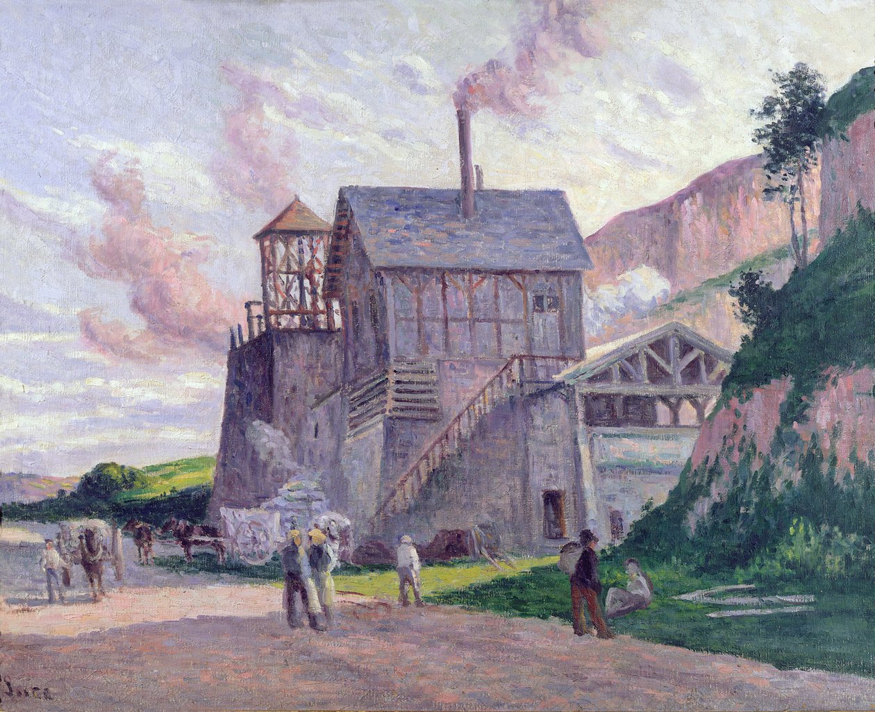 Cement Factory ve Vermentonu od Maximilien Luce