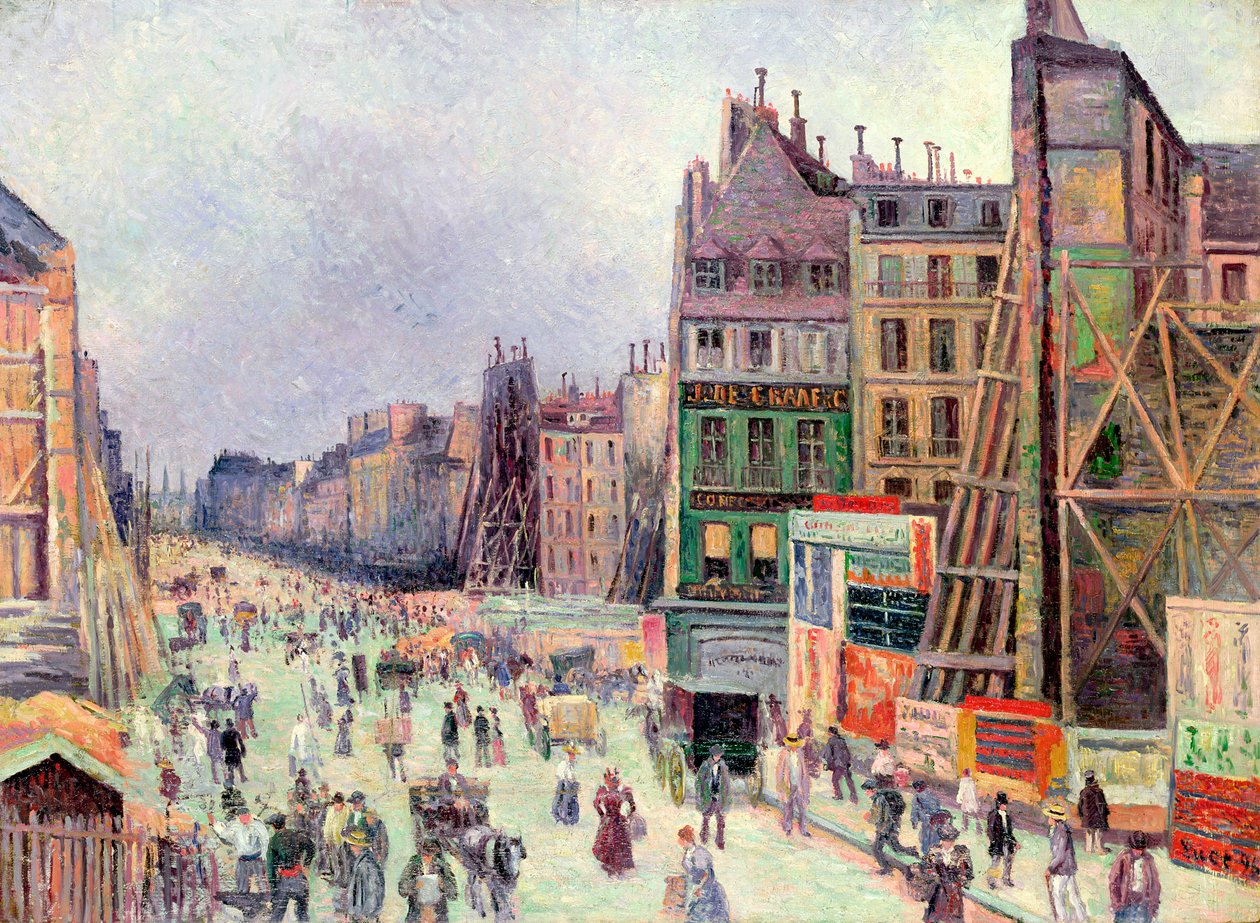 Vrtání v rue Reaumur, 1896 od Maximilien Luce