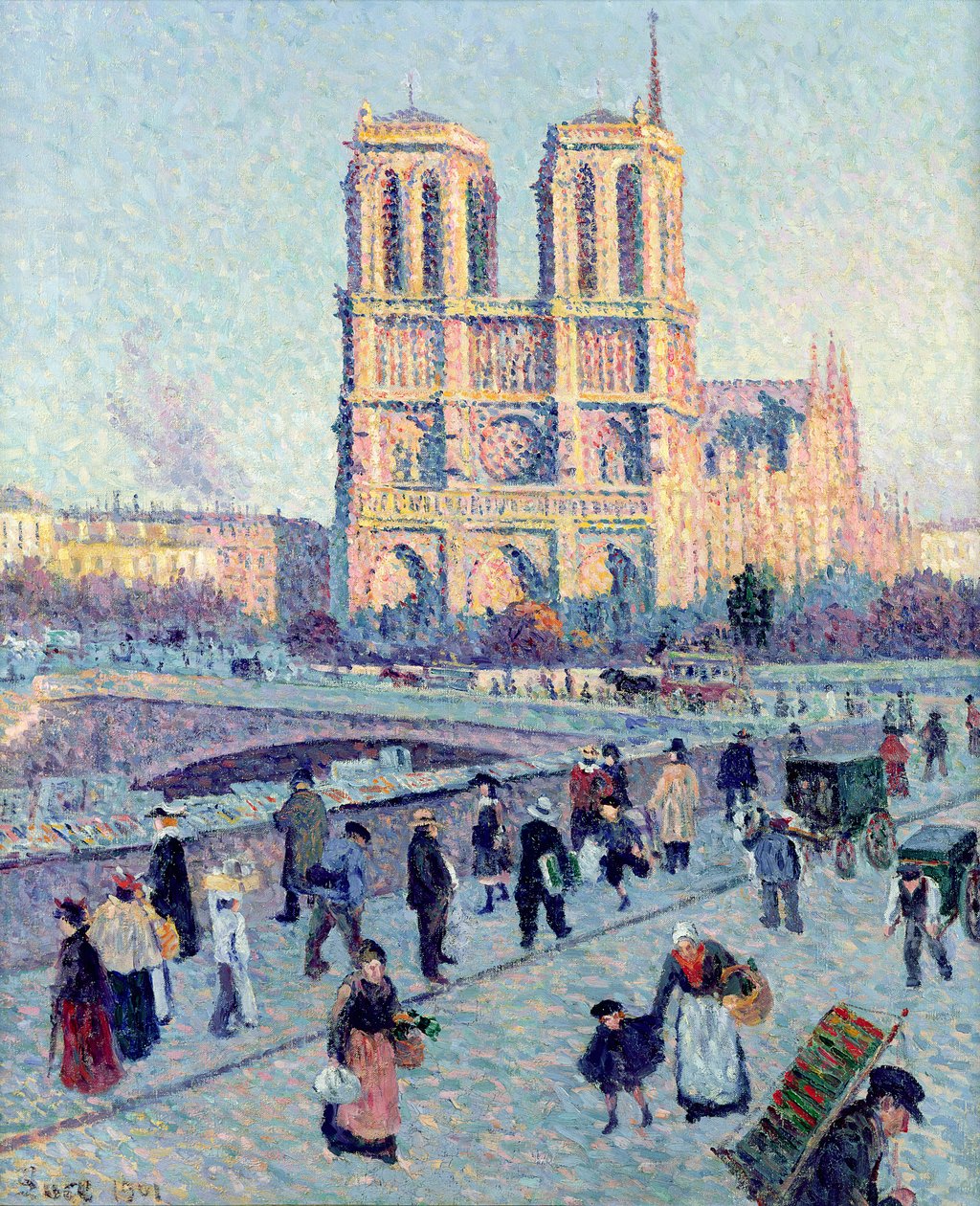 Le Quai St. Michel a Notre Dame, 1901 od Maximilien Luce