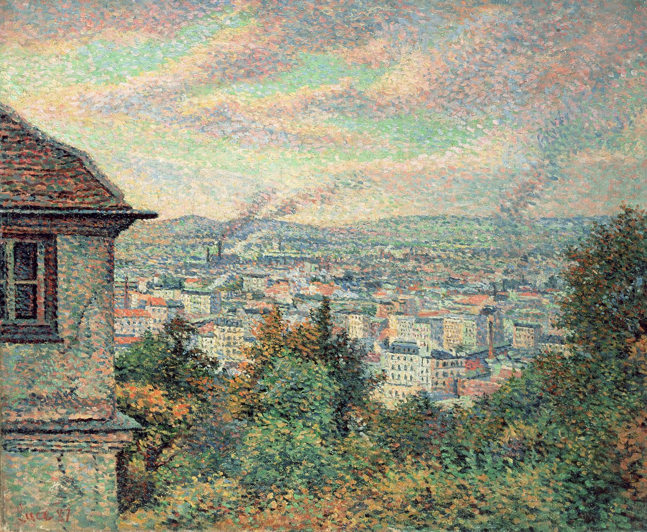 Paříž, Pohled na Montmartre od Maximilien Luce