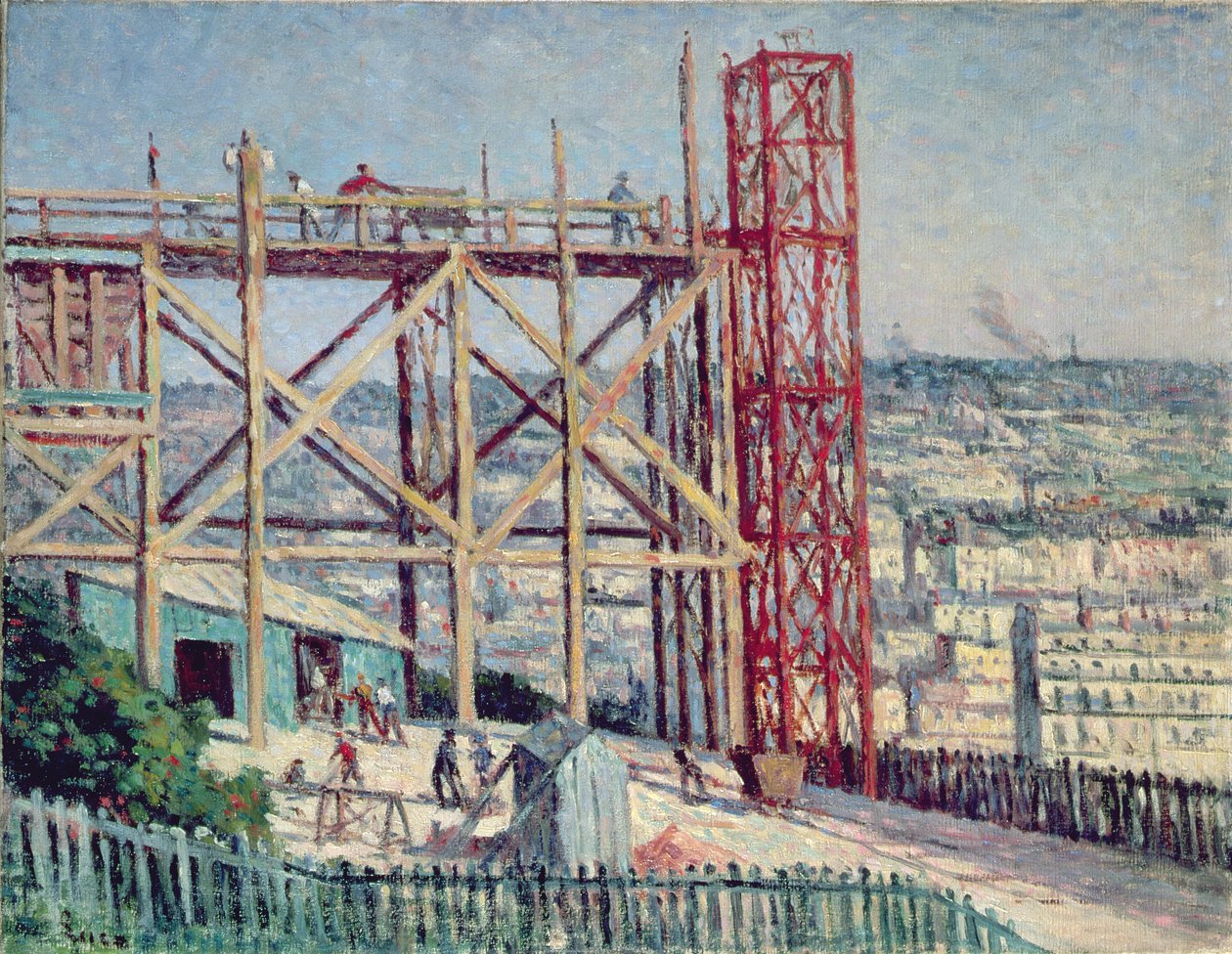 Stavba Sacre Coeur, c.1900 od Maximilien Luce