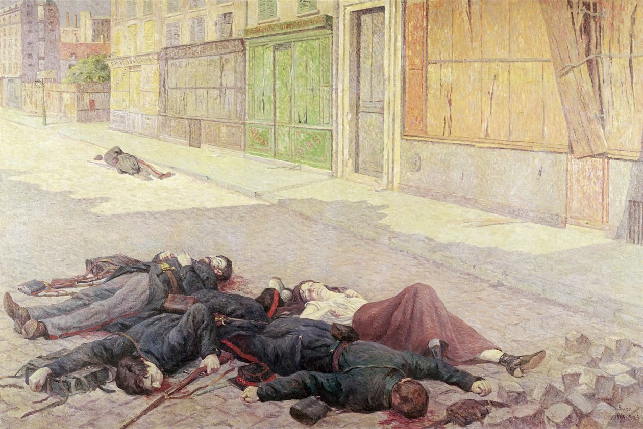 Ulice v Paříži v květnu 1871 nebo, Komuna, 1903-05 od Maximilien Luce