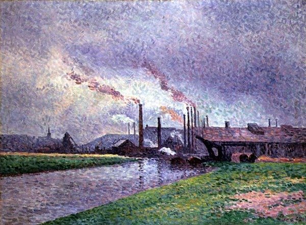 Podél řeky od Maximilien Luce