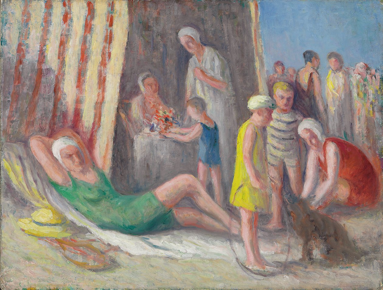 Na pláži Treport, kolem roku 1939 od Maximilien Luce