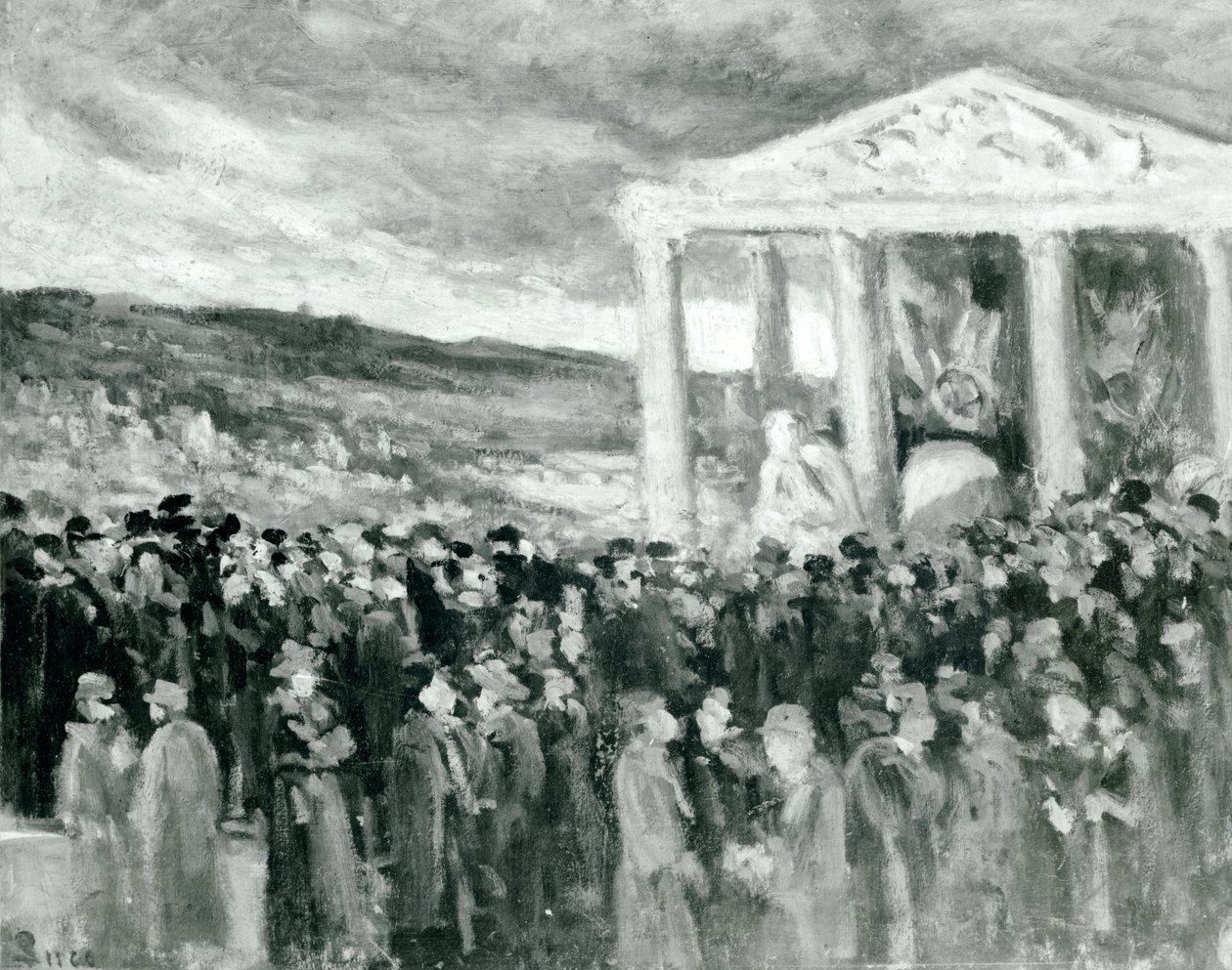 Pohřeb Augusta Rodina ve Villa des Brillants, 1917 od Maximilien Luce