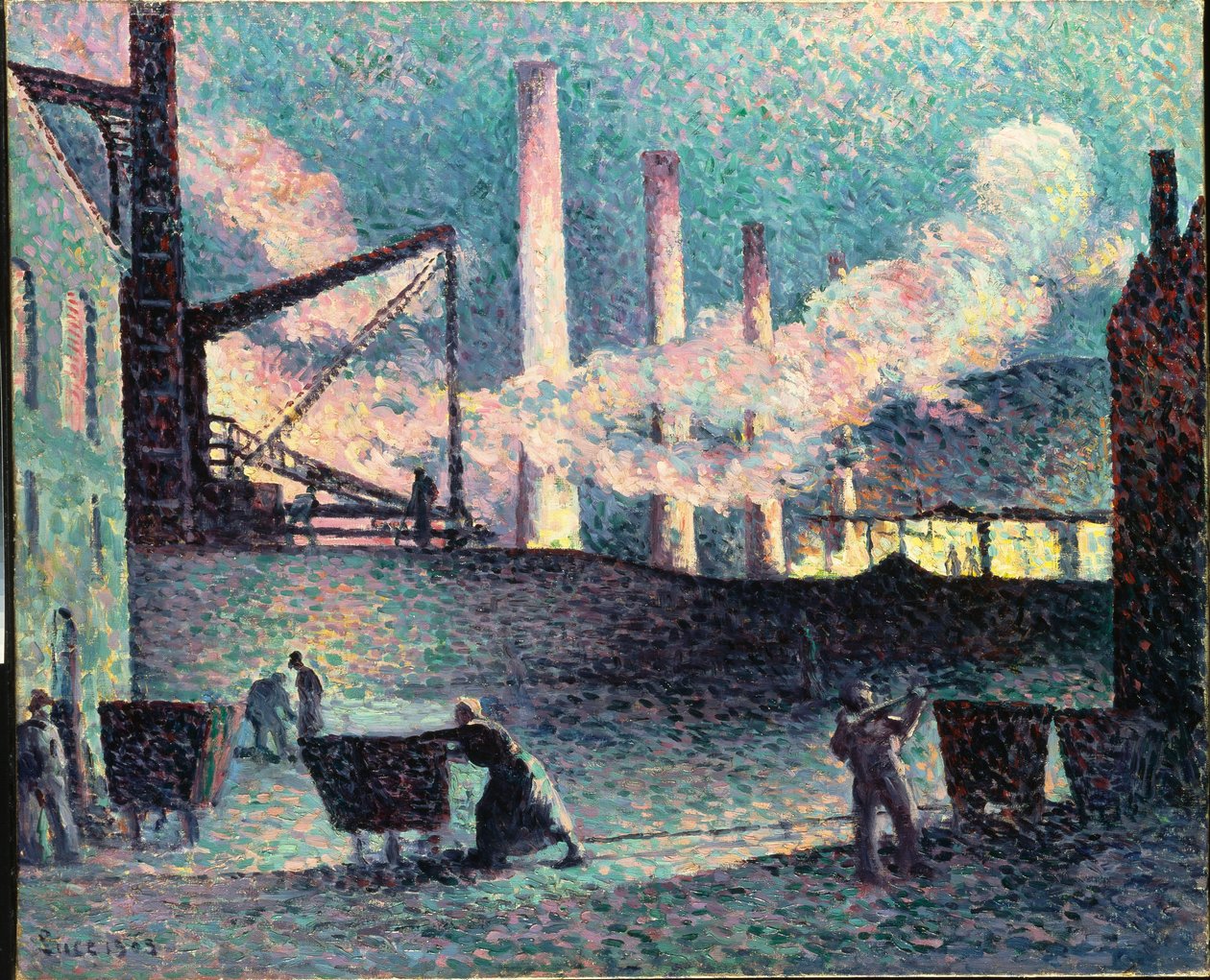 Tovární komíny v Couillet, 1903 od Maximilien Luce