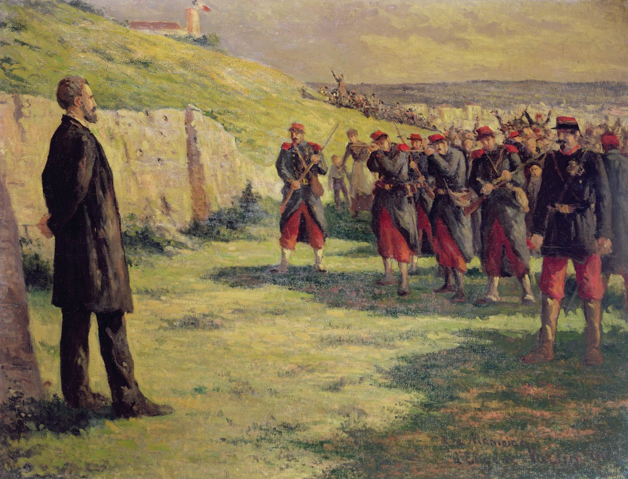 Popravčí četa se chystá zastřelit Eugena Varlina, kolem roku 1918 od Maximilien Luce