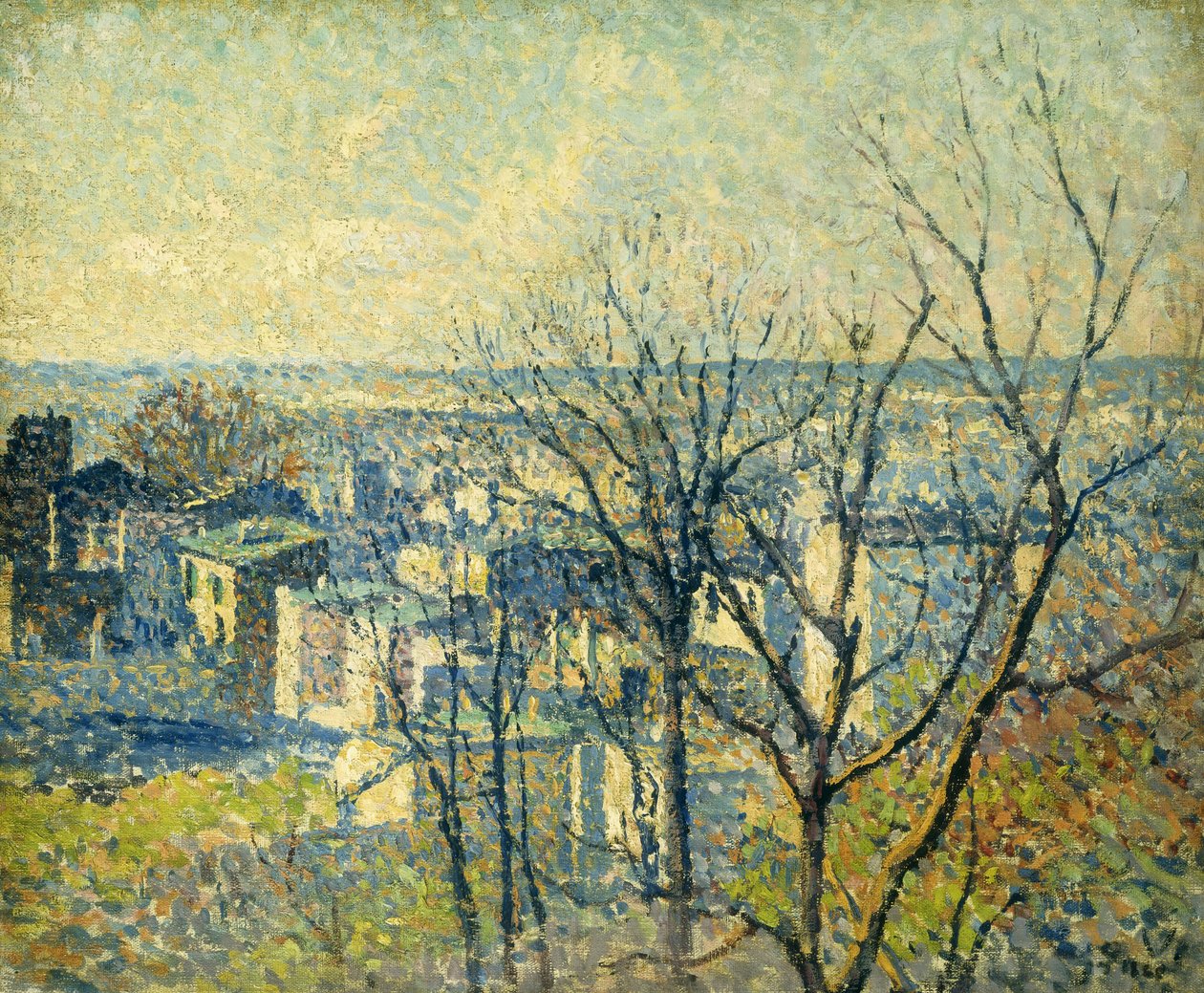 Ze střech; Sur les Toits, 1890-95 od Maximilien Luce