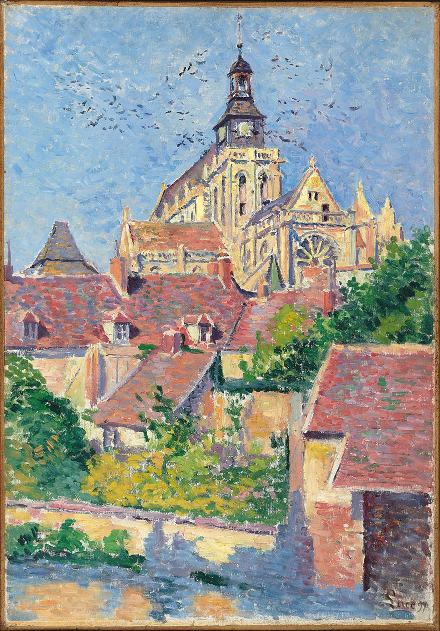 Katedrála Gisors, pohled z Fosse aux Tanneurs, 1897 od Maximilien Luce