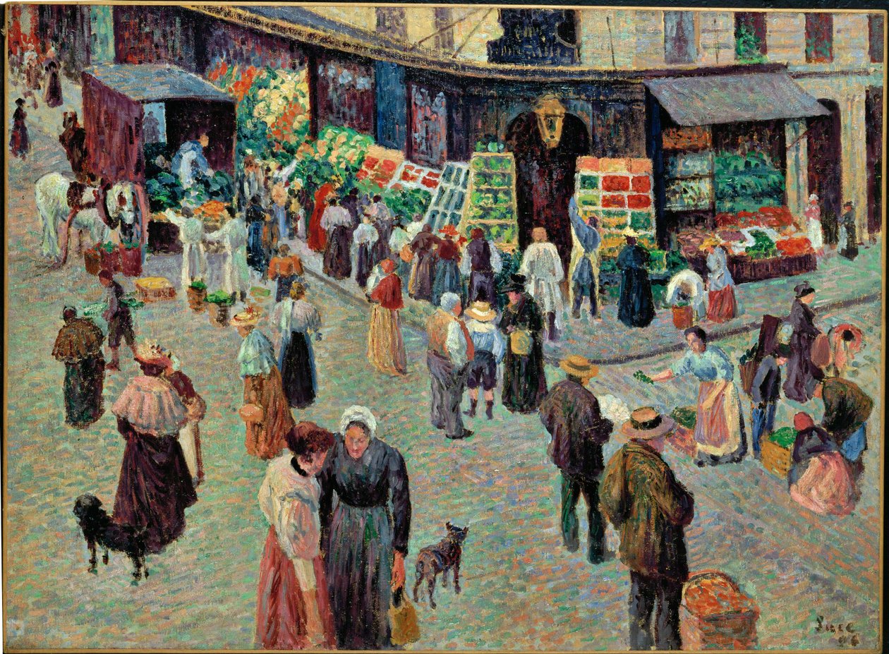 Rue des Abesses, Paříž (akvarel) od Maximilien Luce