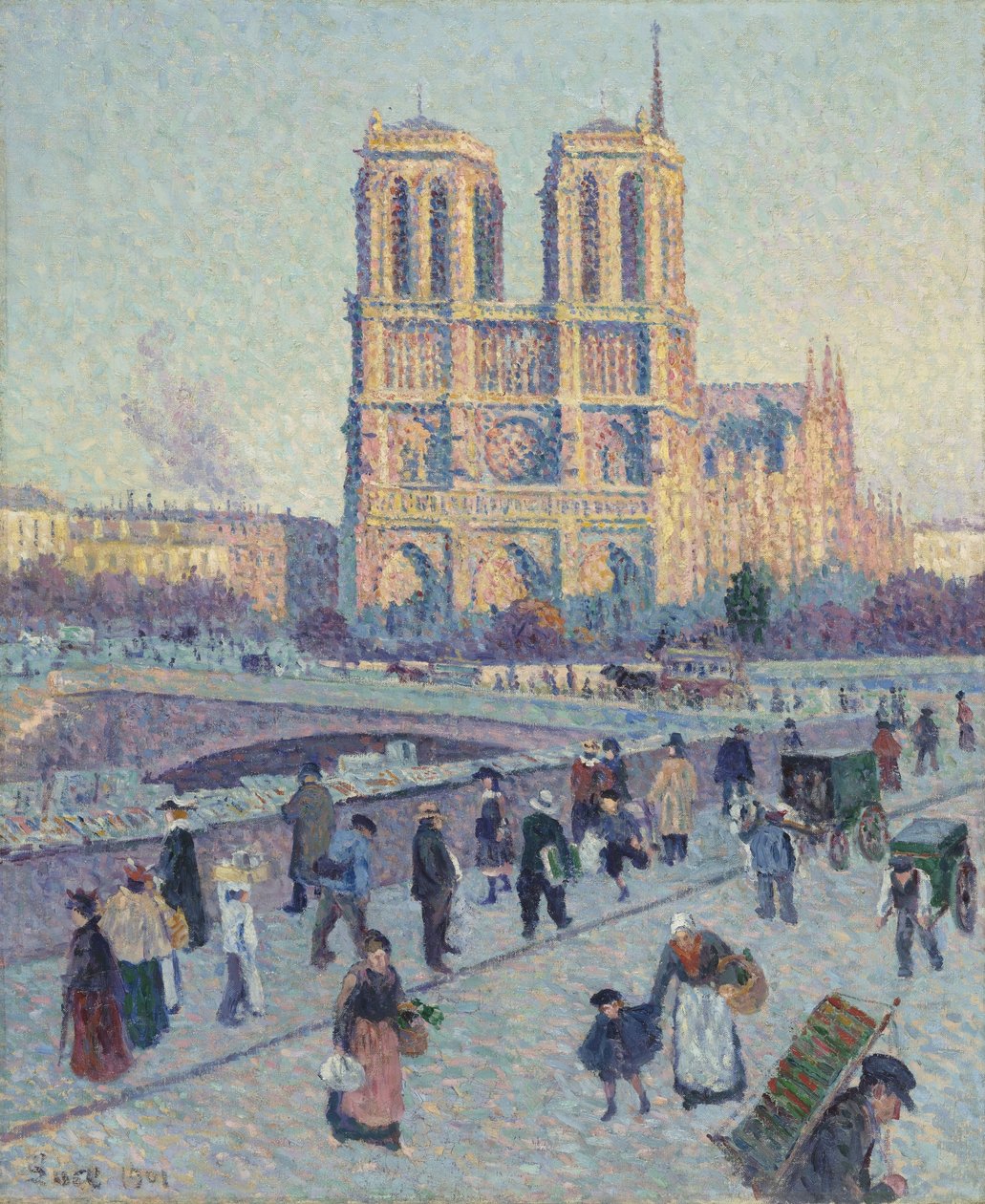 Nábřeží Saint-Michel a Notre-Dame od Maximilien Luce
