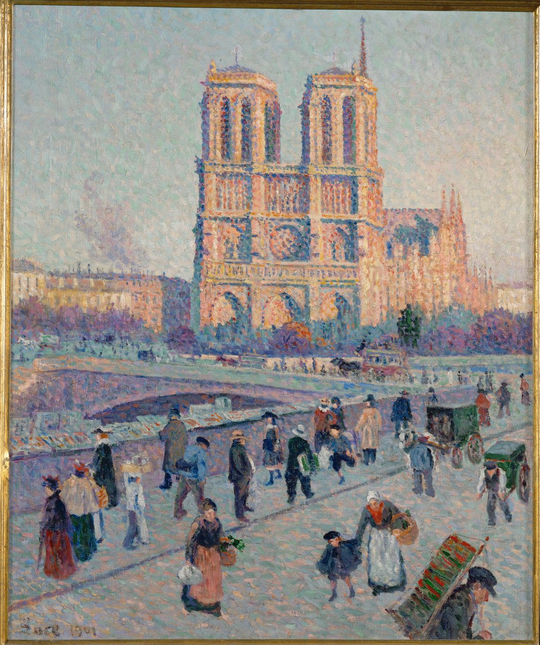 Quai Saint-Michel a Notre-Dame, Paříž (malba na plátně) od Maximilien Luce