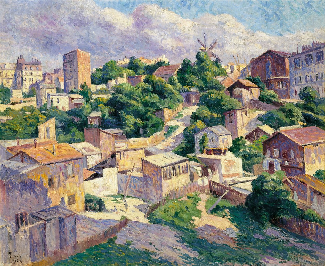 Montmartre, Paříž od Maximilien Luce