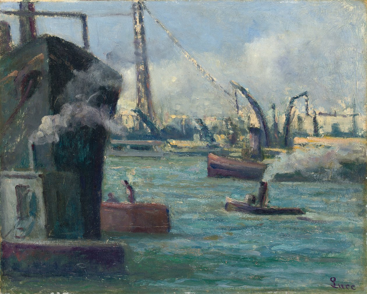 přístav Rouen, od Maximilien Luce