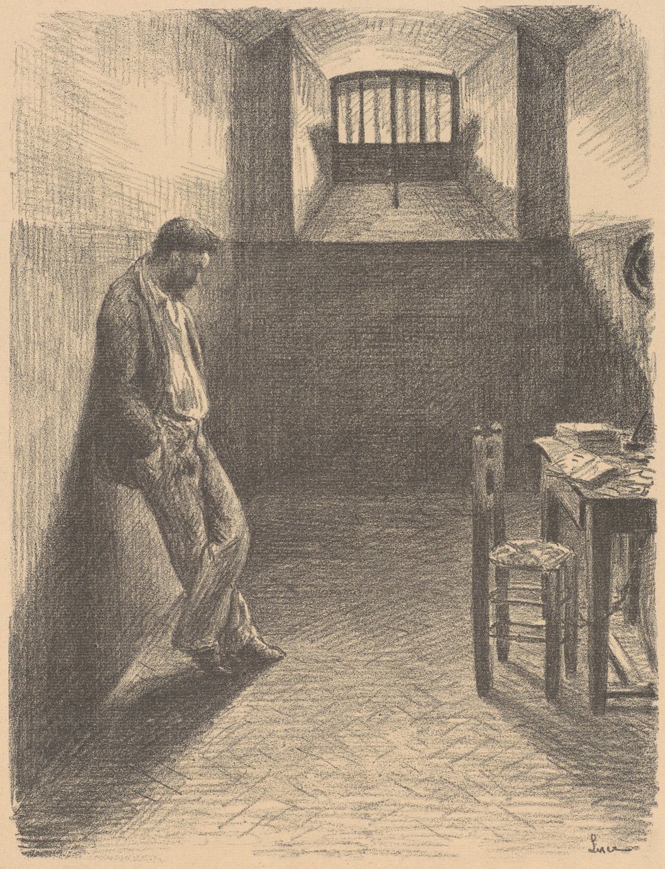 Autoportrét ve věznici v Mazasu od Maximilien Luce