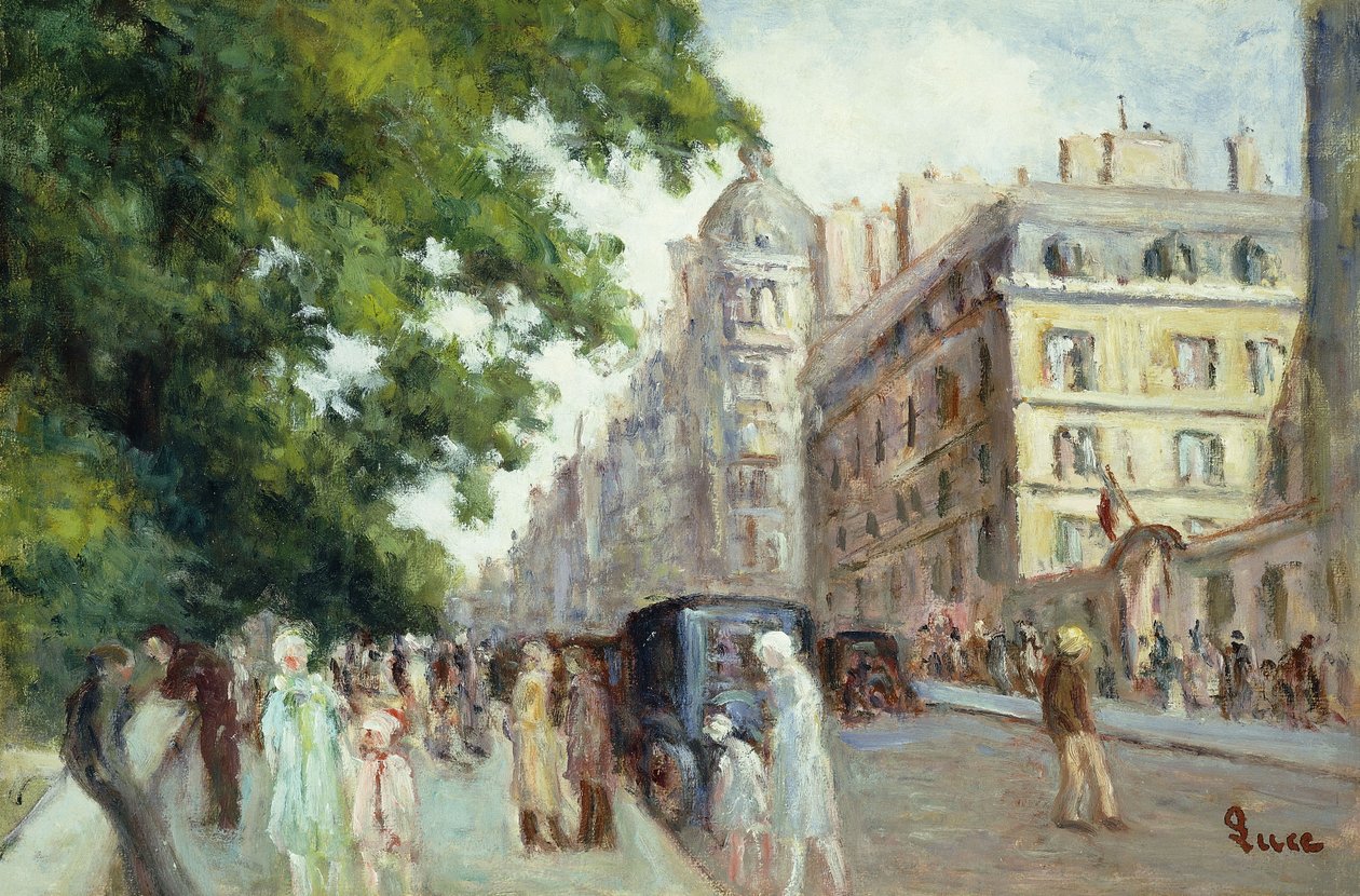 Pouliční scéna v Paříži; Scene de Rue a Paris, 1935-37 od Maximilien Luce