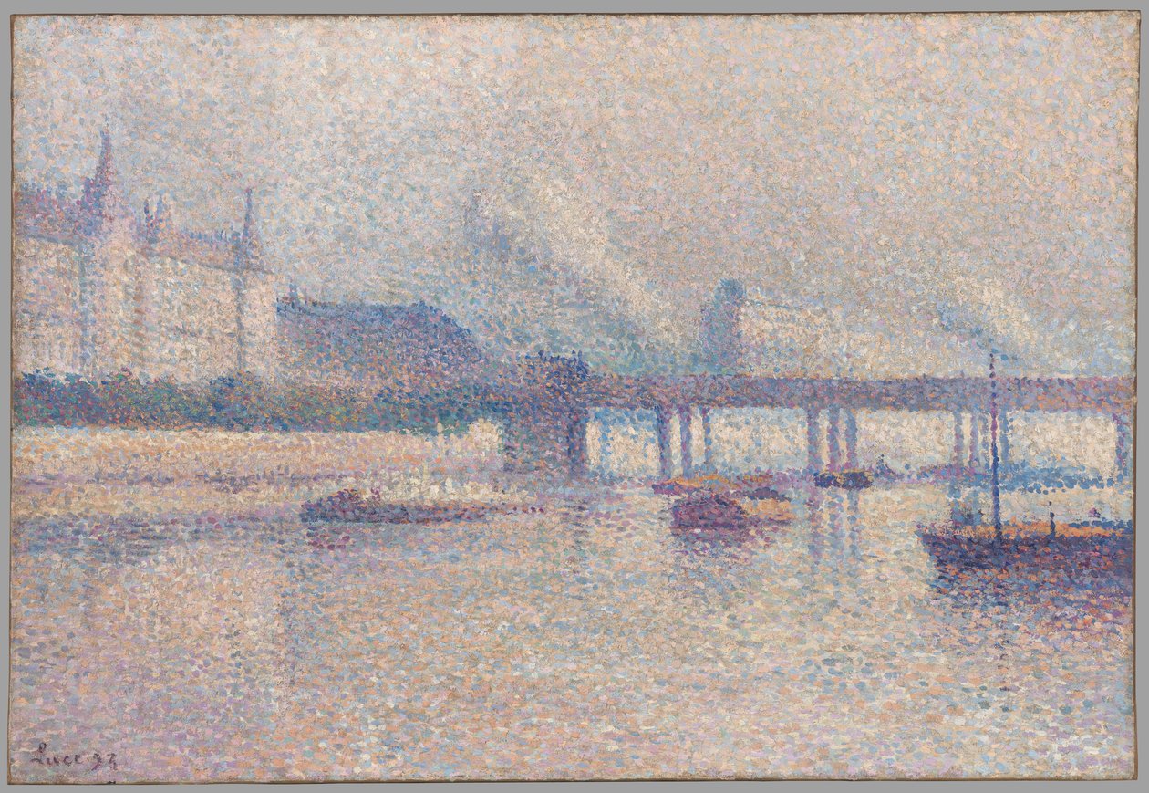 Břehy řeky Seiny v Paříži od Maximilien Luce