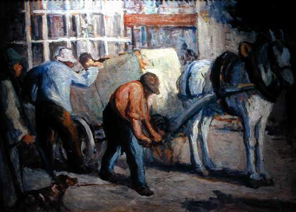 The Dray (olej na plátně) od Maximilien Luce