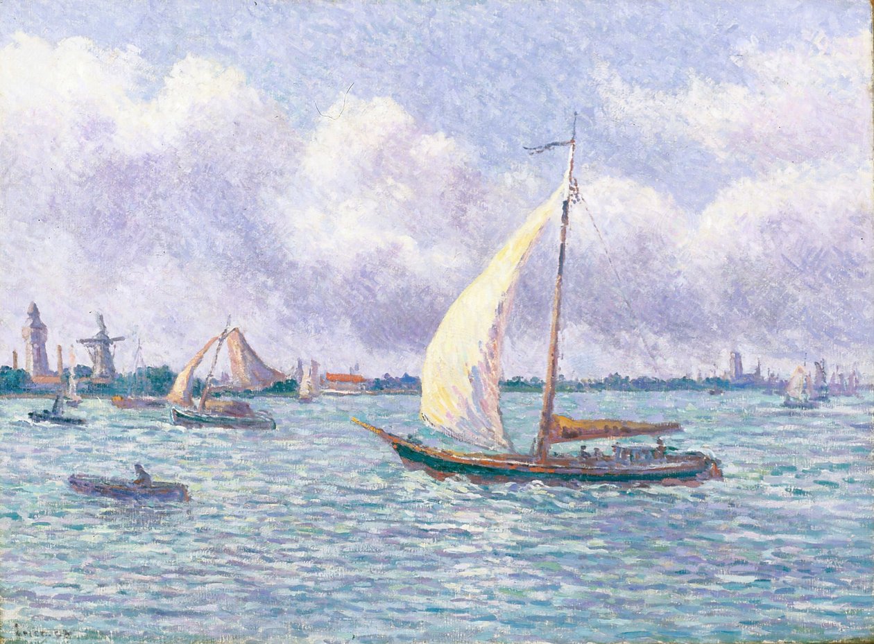 Máza u Dordrechtu od Maximilien Luce