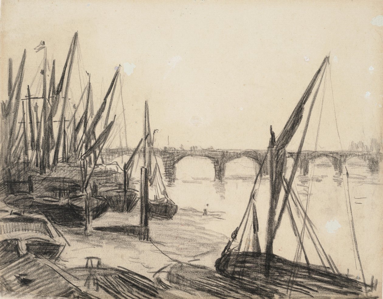 Temže u Vauxhall Bridge od Maximilien Luce