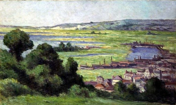 Pohled na Honfleur (olej na plátně) od Maximilien Luce