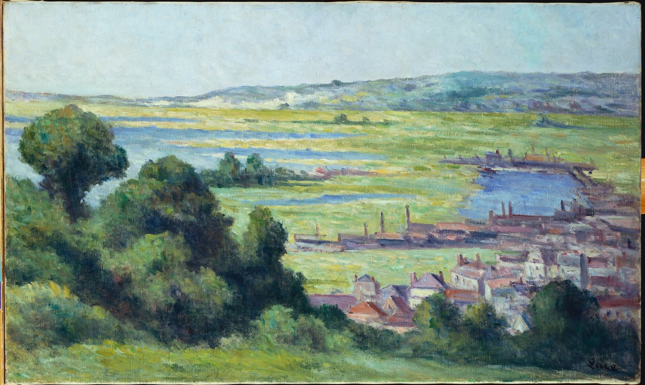 Pohled na Honfleur od Maximilien Luce
