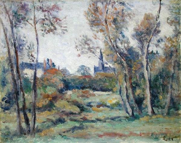 Vesnice Saint-Ay, kolem roku 1912 (olej na plátně) od Maximilien Luce
